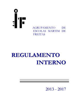 Regulamento Interno - Agrupamento de Escolas Martim de Freitas