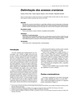 Delimita&ccedil;&atilde;o dos acessos cranianos