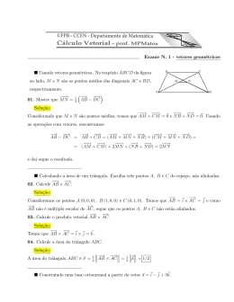 Exame N. 1 vetores geométricos Usando vetores