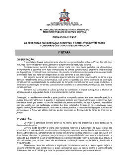 Grade de respostas das provas da 2&ordf; fase do Concurso