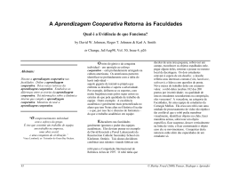 A Aprendizagem Cooperativa Retorna &agrave;s Faculdades