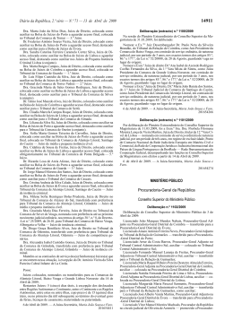 Delibera&ccedil;&atilde;o n.&ordm; 1102/2009 - Conselho Superior do Minist&eacute;rio P&uacute;blico