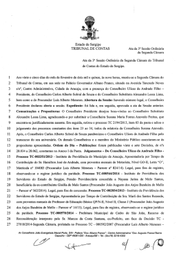 Fa&ccedil;a aqui o - Tribunal de Contas do Estado de Sergipe