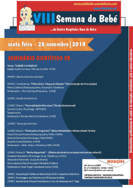 Semin&aacute;rio da Semana do Beb&eacute; 2014