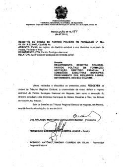 Acórdão da Homologação do PEN em Alagoas