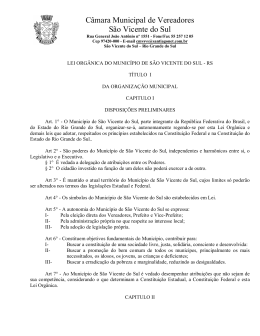 lei org&acirc;nica do munic&iacute;pio de s&atilde;o vicente do sul/rs