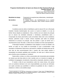 1 Programa Interdisciplinar de Apoio aos Idosos do S&atilde;o Vicente de