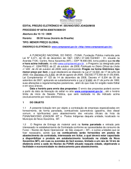 EDITAL PREG&Atilde;O ELETR&Ocirc;NICO N&ordm;. 005/NAO/S&Atilde;O JOAQUIM/09