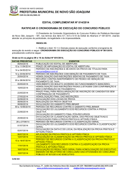 PREFEITURA MUNICIPAL DE NOVO S&Atilde;O JOAQUIM