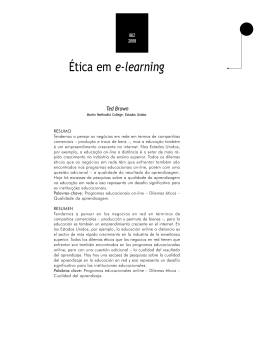 &Eacute;tica em e-learning - Redemetodista.edu.br