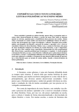 leituras poliss&ecirc;micas no ensino m&eacute;dio