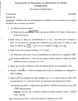 2&ordf; Frequ&ecirc;ncia - Departamento de Matem&aacute;tica