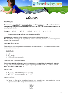 Raciocinio L&oacute;gico