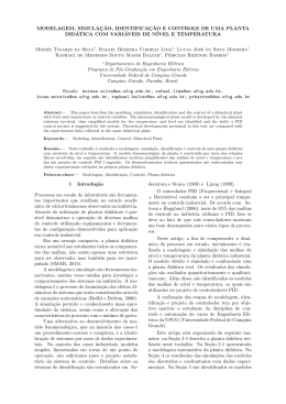 Modelagem, simulação, identificação e controle de uma planta