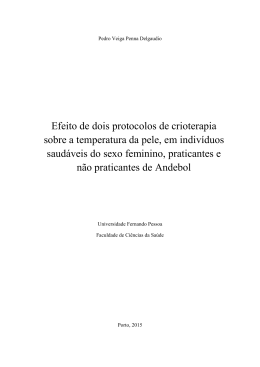 Efeito de dois protocolos de crioterapia sobre a temperatura da pele