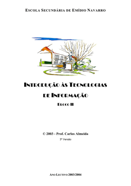 INTRODU&Ccedil;&Atilde;O &Agrave;S TECNOLOGIAS DE INFORMA&Ccedil;&Atilde;O