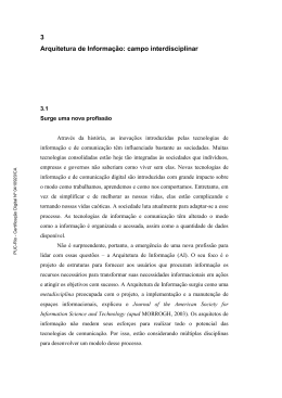 3 Arquitetura de Informa&ccedil;&atilde;o: campo interdisciplinar