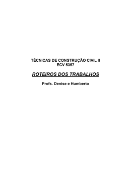 Roteiros dos Trabalhos