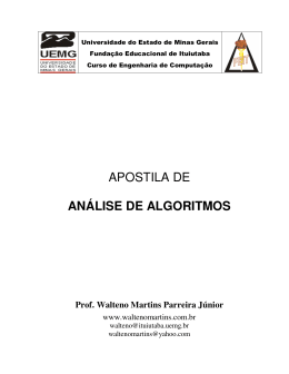 APOSTILA DE AN&Aacute;LISE DE ALGORITMOS