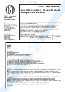 NBR ISO 6892 Materiais metálicos - Ensaio de tração à temperatura