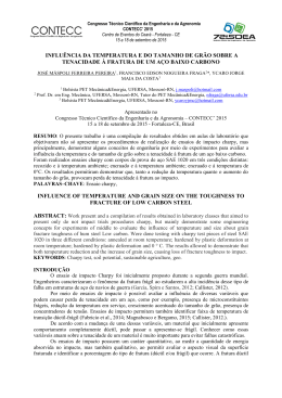 influ&ecirc;ncia da temperatura e do tamanho de gr&atilde;o sobre a