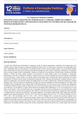 influ&ecirc;ncia das varia&ccedil;&otilde;es de temperatura e umidade
