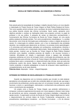 ESCOLA DE TEMPO INTEGRAL: DA CONCEP&Ccedil;&Atilde;O &Agrave; PR&Aacute;TICA