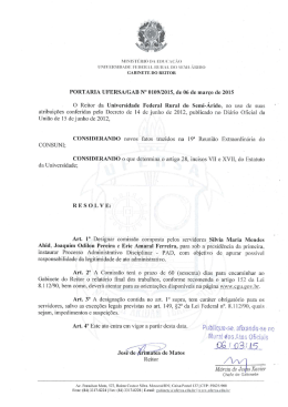 Portaria n&ordm; 0109 de 06 de mar&ccedil;o de 2015