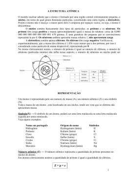 A ESTRUTURA ATMICA