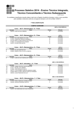 1&ordf; RECLASSIFICA&Ccedil;&Atilde;O PROCESSO SELETIVO