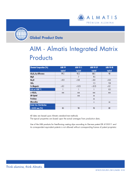 AIM - Almatis Integrated Matrix Products