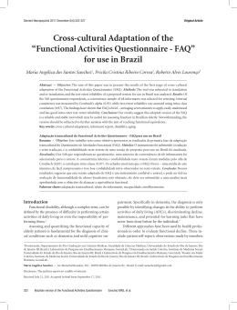 Functional Activities Questionnaire