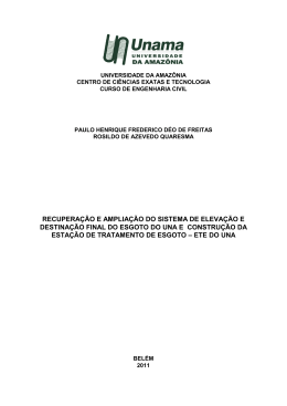 recuperacao e ampliacao do sistema de elevacao