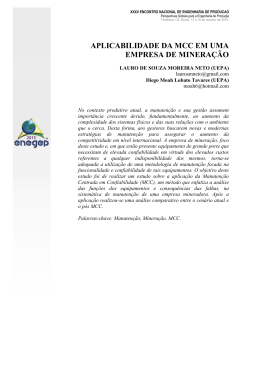 aplicabilidade da mcc em uma empresa de minera&ccedil;&atilde;o