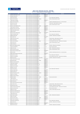 RESULTADO I PROCESSO SELETIVO