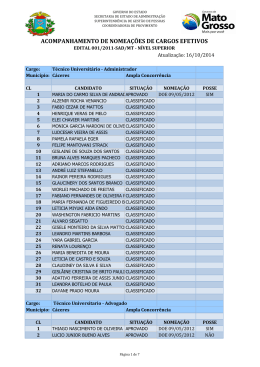 acompanhamento de nomea&ccedil;&otilde;es de cargos efetivos