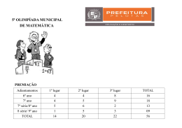 5&ordf; olimp&iacute;ada municipal de matem&aacute;tica premia&ccedil;&atilde;o
