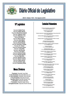 ANO III - Edi&ccedil;&atilde;o n&ordm; 639 &ndash; 10 de Agosto de 2015 Deputado