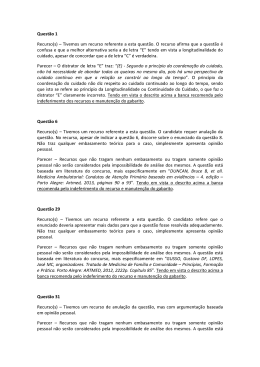 Respostas aos recursos