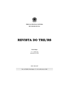 revista n 22.p65 - Tribunal Regional Eleitoral do Rio Grande do Sul