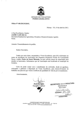 ESTADO DO TOCANTINS `POD ER LEGISLAT IVO