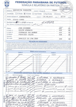 .. 1iii). FEDERAÇÃO PARAIBANA DE FuTEÚaf`m sÚMULA E