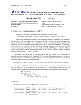 PROGRAMA&Ccedil;&Atilde;O I &ndash; AULA 12