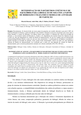 determina&ccedil;&atilde;o de par&acirc;metros cin&eacute;ticos e de equil&iacute;brio para