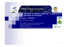 Simula&ccedil;&atilde;o de Din&acirc;mica Molecular &ndash; Fundamentos e Aplica&ccedil;&otilde;es em