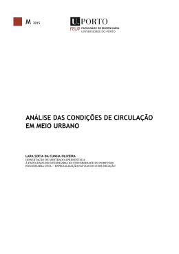 an&aacute;lise das condi&ccedil;&otilde;es de circula&ccedil;&atilde;o em meio urbano