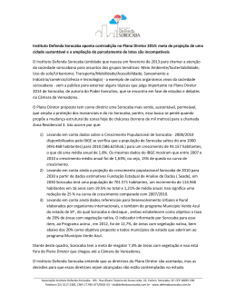 Instituto Defenda Sorocaba aponta contradi&ccedil;&atilde;o no Plano Diretor 2014