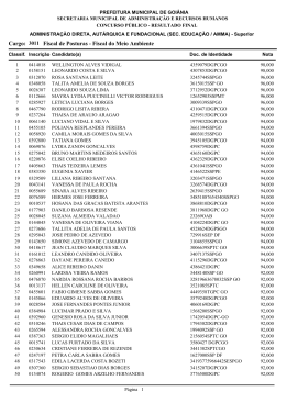 Resultado Oficial AMMA - Ensino Superior