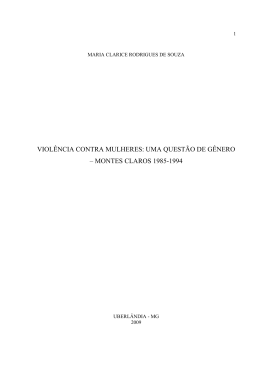 viol&ecirc;ncia contra mulheres: uma quest&atilde;o de g&ecirc;nero