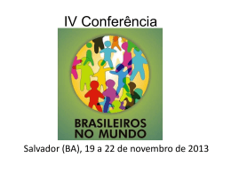 IV Conferência - Conselho de Cidadania